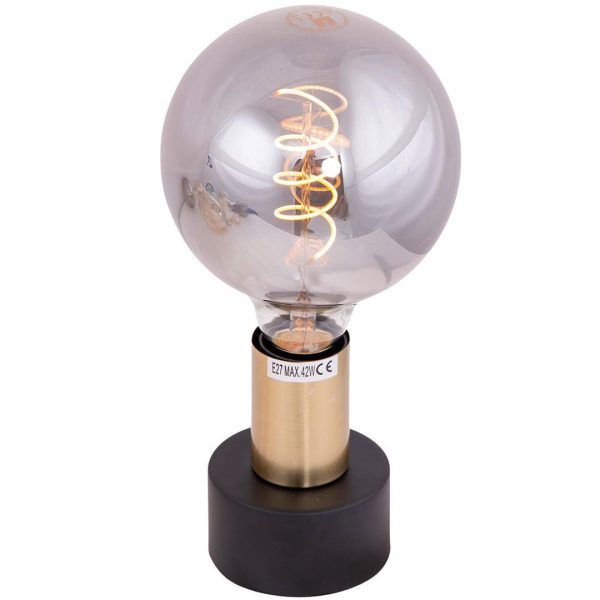 Alicante bordlampe sort med messing farg