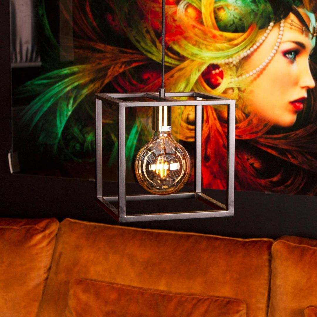 Lisboa taklampe sort farge, 25x25 cm