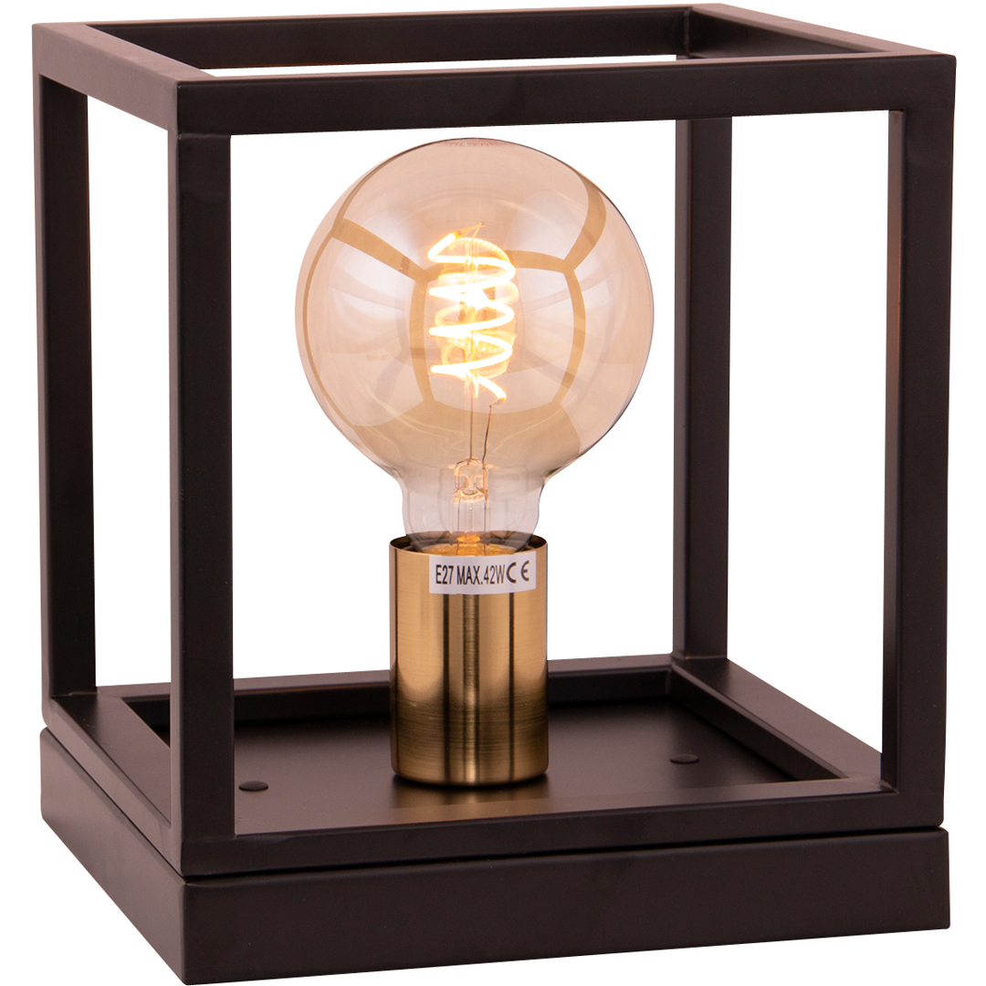 Lisboa bord og taklampe sort farge 20x20