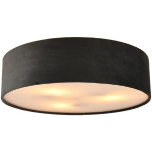 Alexandra taklampe 45cm 3 lys velour sor
