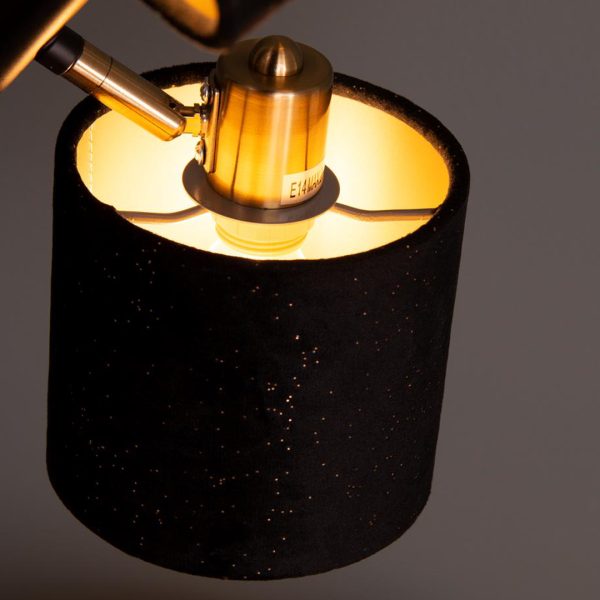 Napoli gulvlampe 3 lys glitter velour so - Bilde 2