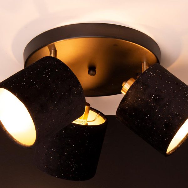 Napoli taklampe 3 lys glitter velour - Bilde 2