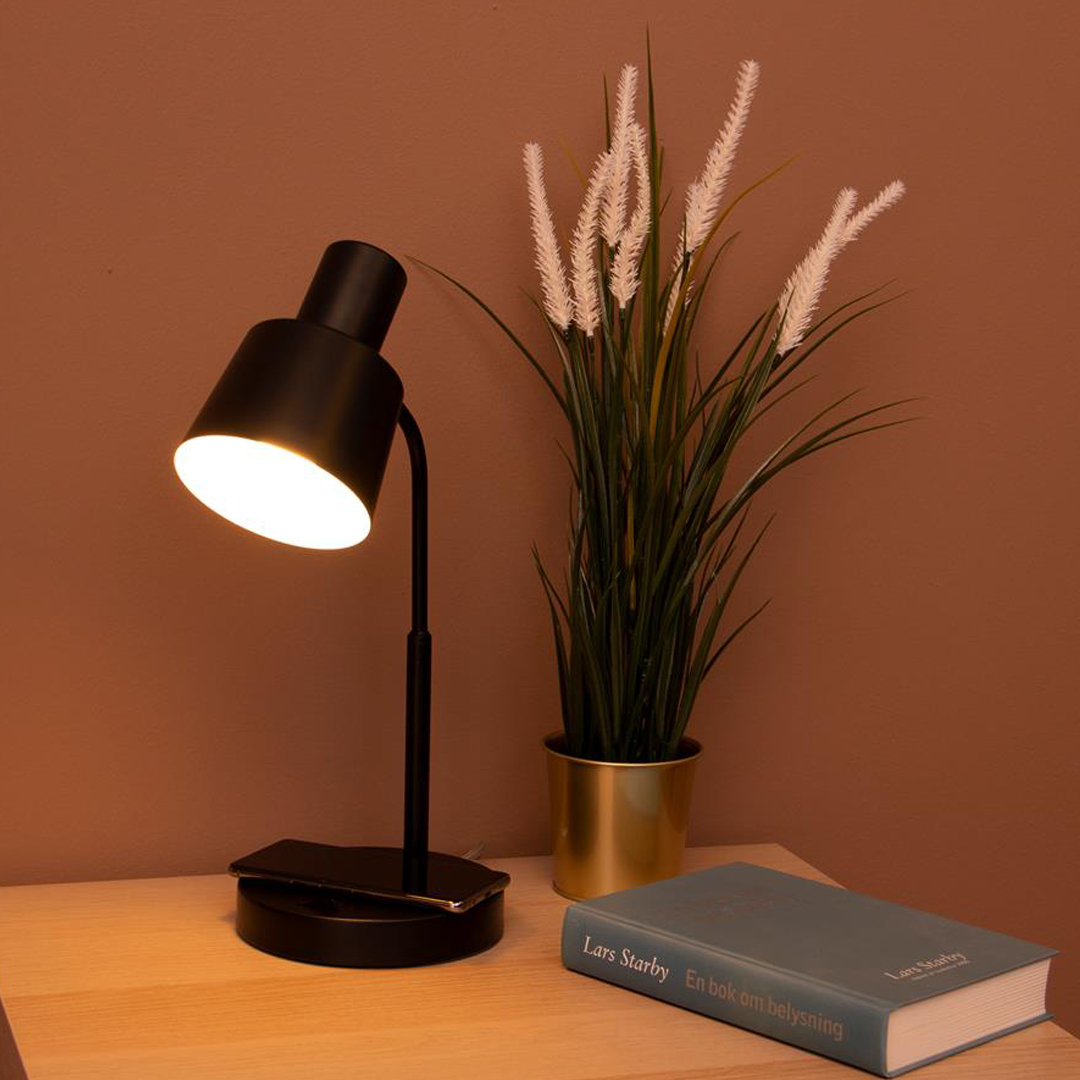 Split bordlampe med trådløs og usb lader - Bilde 4