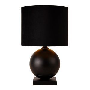 Boule bordlampe med skjerm sort farge