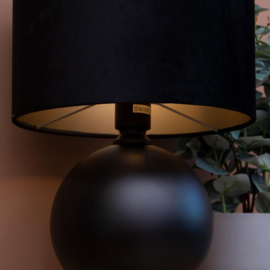 Boule bordlampe med skjerm sort farge - Bilde 2