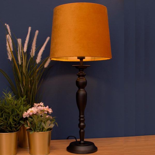 Vienna bordlampe uten skjerm sort farge