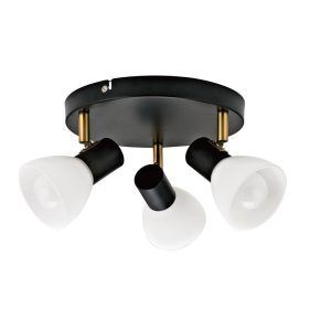 York 3-lys taklampe/spot