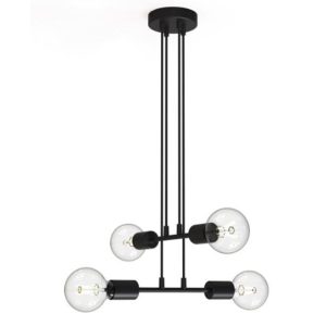 Ponce taklampe med 4 lys sort farge