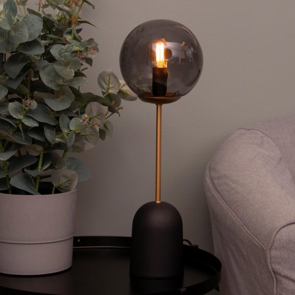 Mayari bordlampe 46 cm sort og sotet