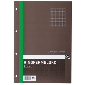 Ringpermblokk emo a4 ruter 70g 80bl