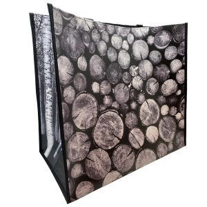 Vedbag med motiv 40x45x25cm