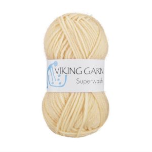 Garn viking superwash 102 naturhvit