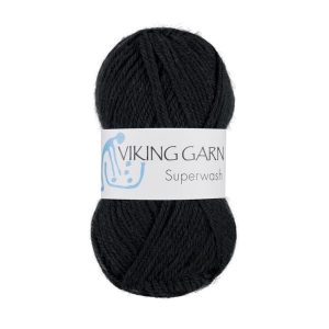Garn viking superwash 103 sort