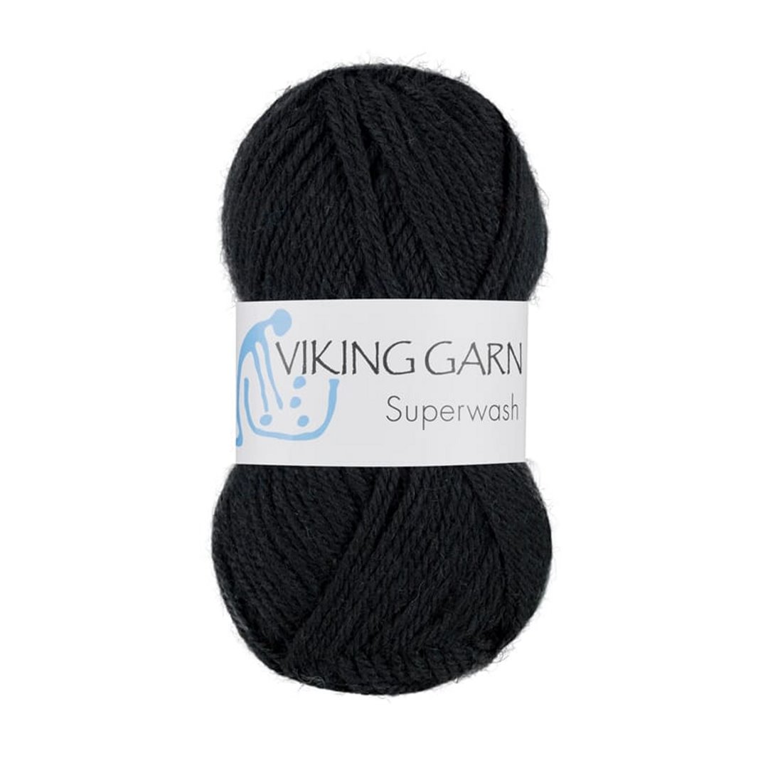Garn viking superwash 103 sort