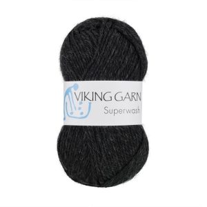 Garn viking superwash 117 koksgrå