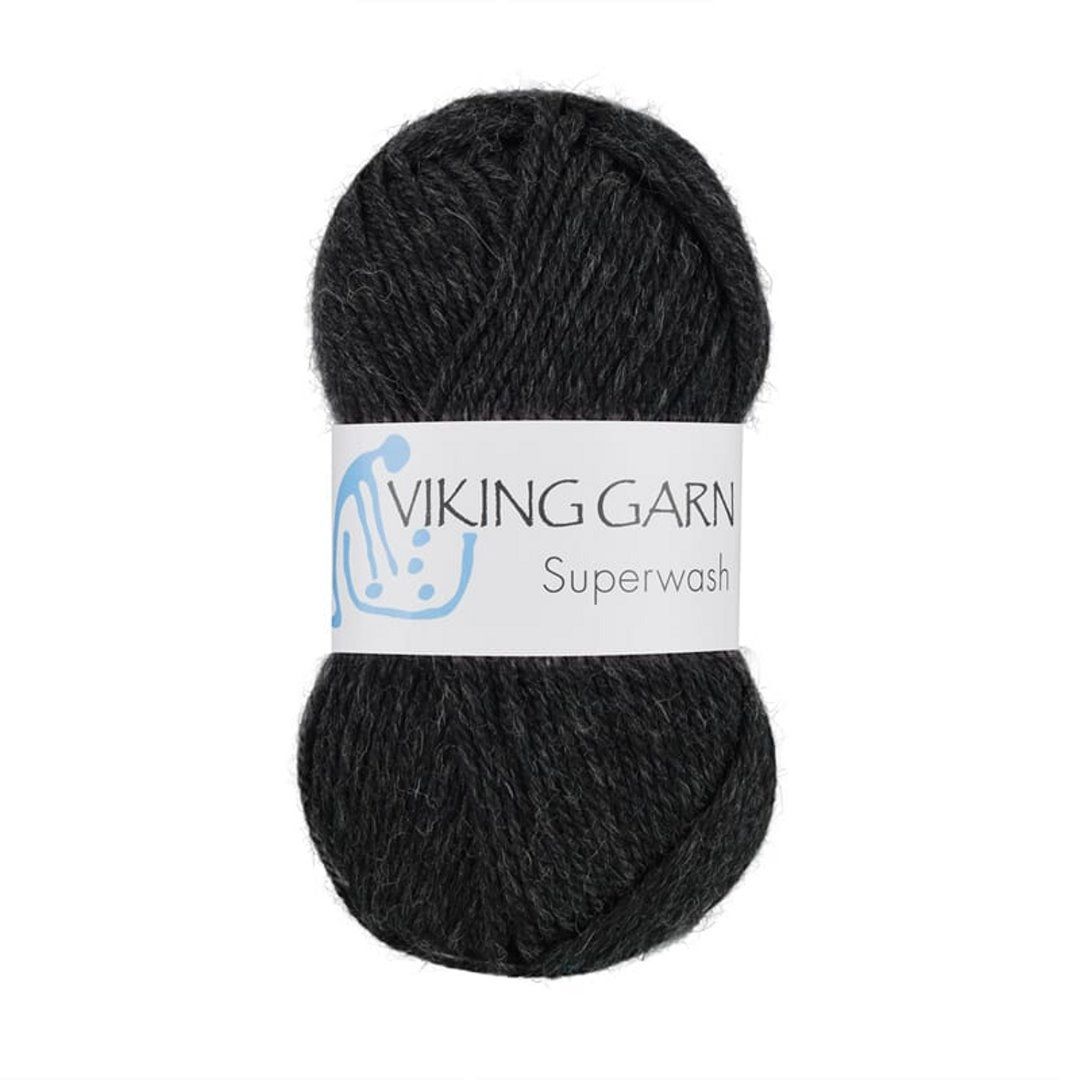 Garn viking superwash 117 koksgrå