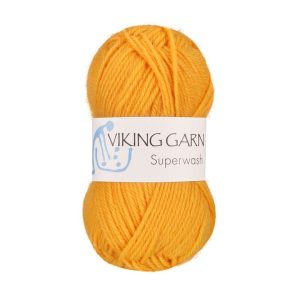 Garn viking superwash 145 gul