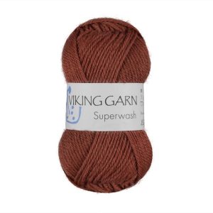 Garn viking superwash 153 tobakk