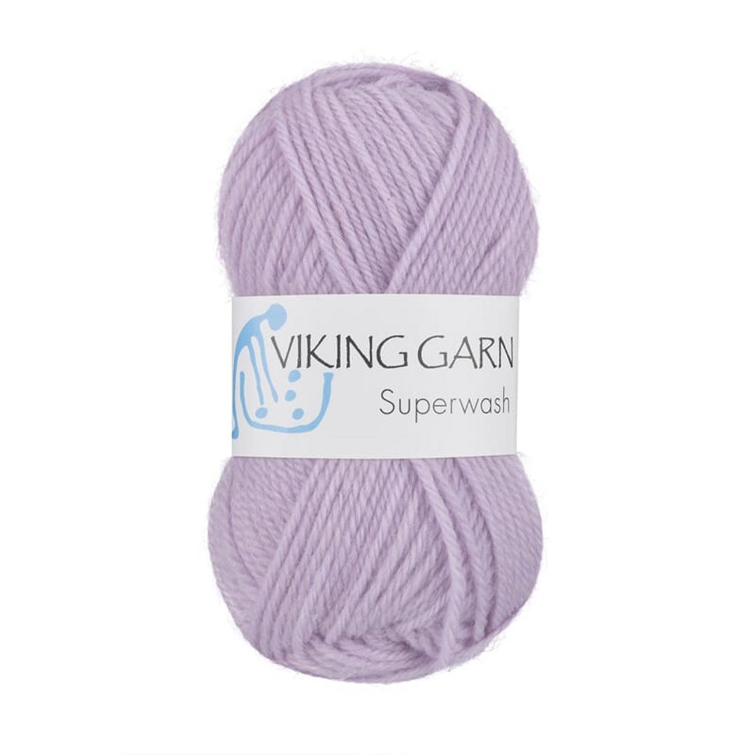 Garn viking superwash 167 lys lilla