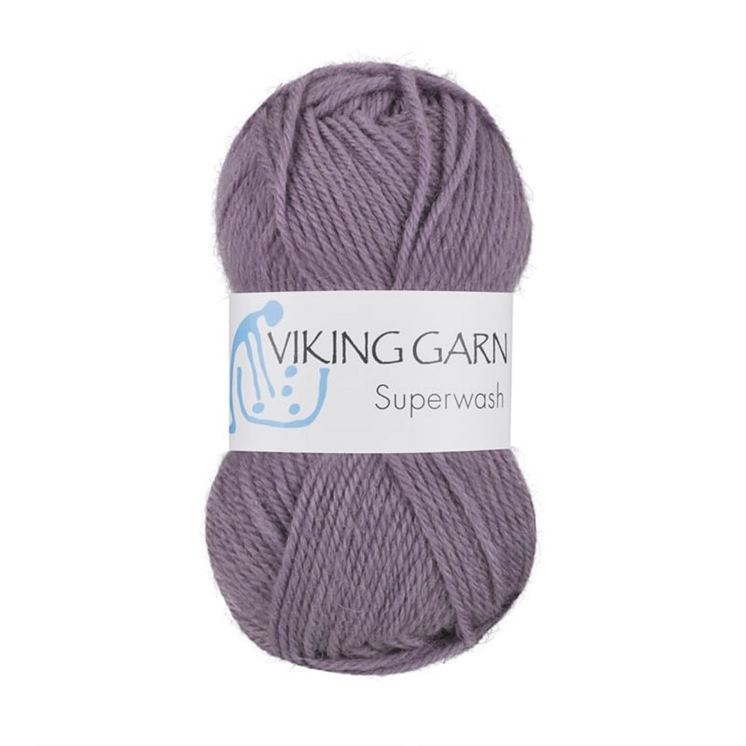 Garn viking superwash 168 mørk lilla