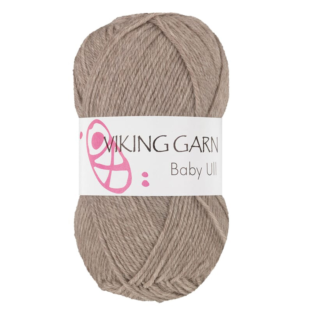 Garn viking baby ull lys brun 309