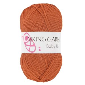 Garn viking baby ull brent oransje 344