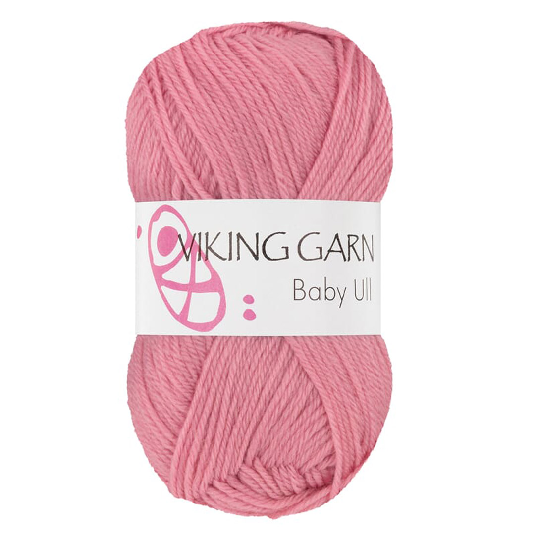 Garn viking baby ull rosa 363