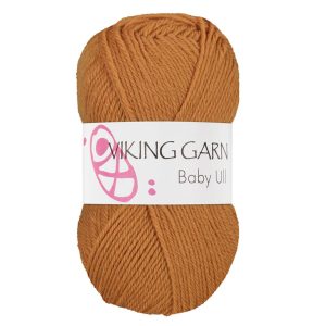 Garn viking baby ull 375 okergul