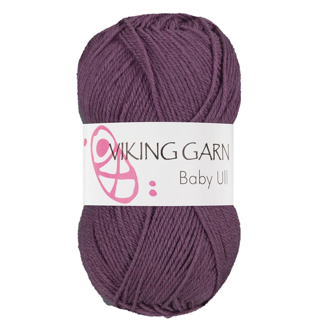 Garn viking baby ull 378 lilla