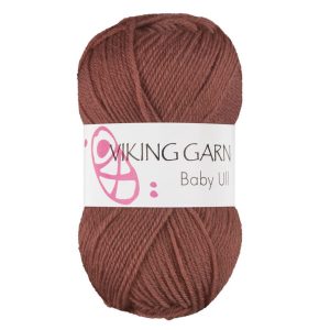 Garn viking baby ull 384 mørk lakserosa