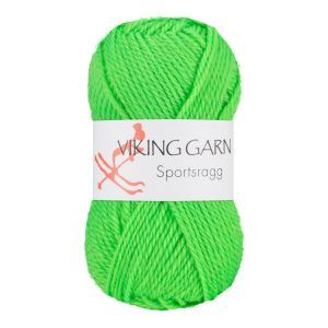 Garn viking sportsragg 535 neongrønn