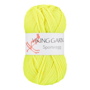 Garn viking sportsragg 549 neongul