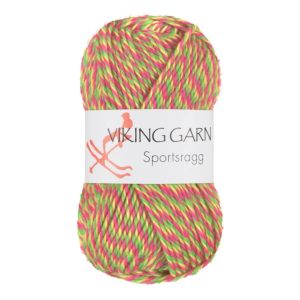 Garn viking sportsragg 558 multi rosa/gr