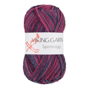 Garn viking sportsragg 566 rosa/blå