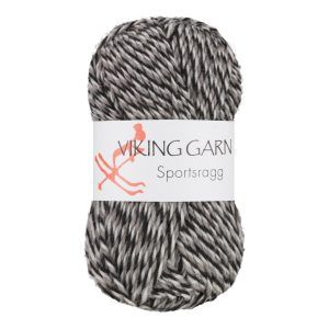 Garn viking sportsragg 580 sort/hvit