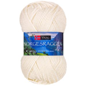 Garn viking norgesraggen 800 hvit 800