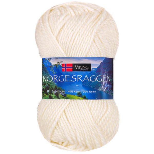 Garn viking norgesraggen 800 hvit 800