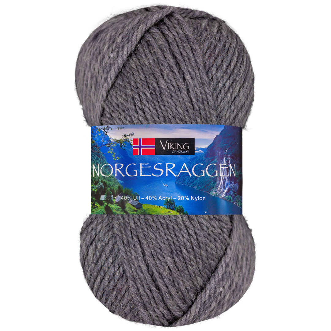 Garn viking norgesraggen 830 grå 830