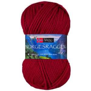 Garn viking norgesraggen 865 rød 865