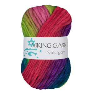 Garn viking naturgarn 638 multi grønn/ro