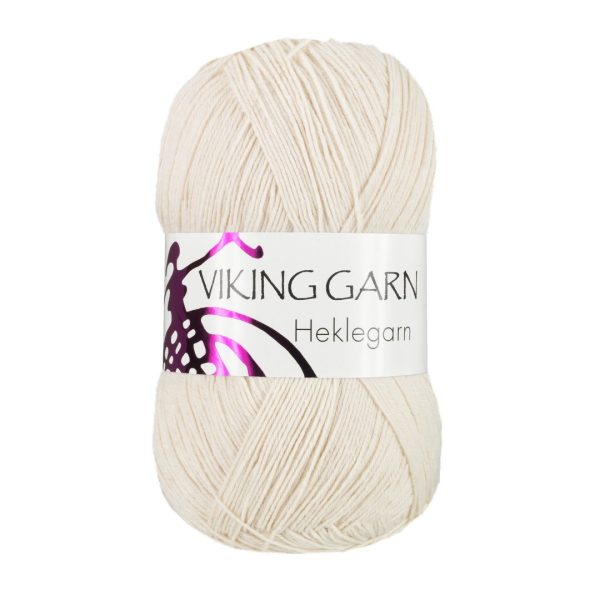 Garn viking heklegarn 12/4 800 hvit