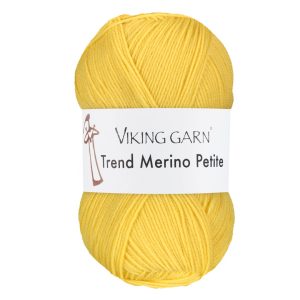 Garn viking trend merino petite 340 gul