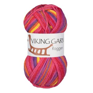 Garn viking raggen 741 lilla/gul/oransje