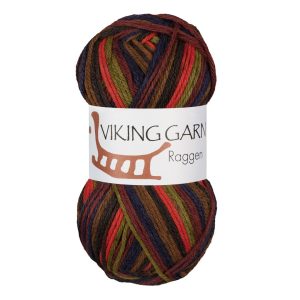 Garn viking raggen 752 brun/grønn
