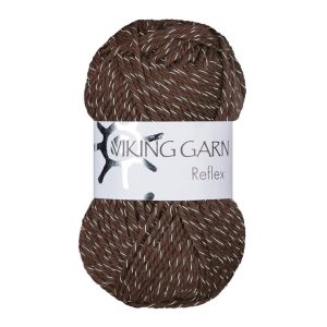 Garn viking reflex brun 408