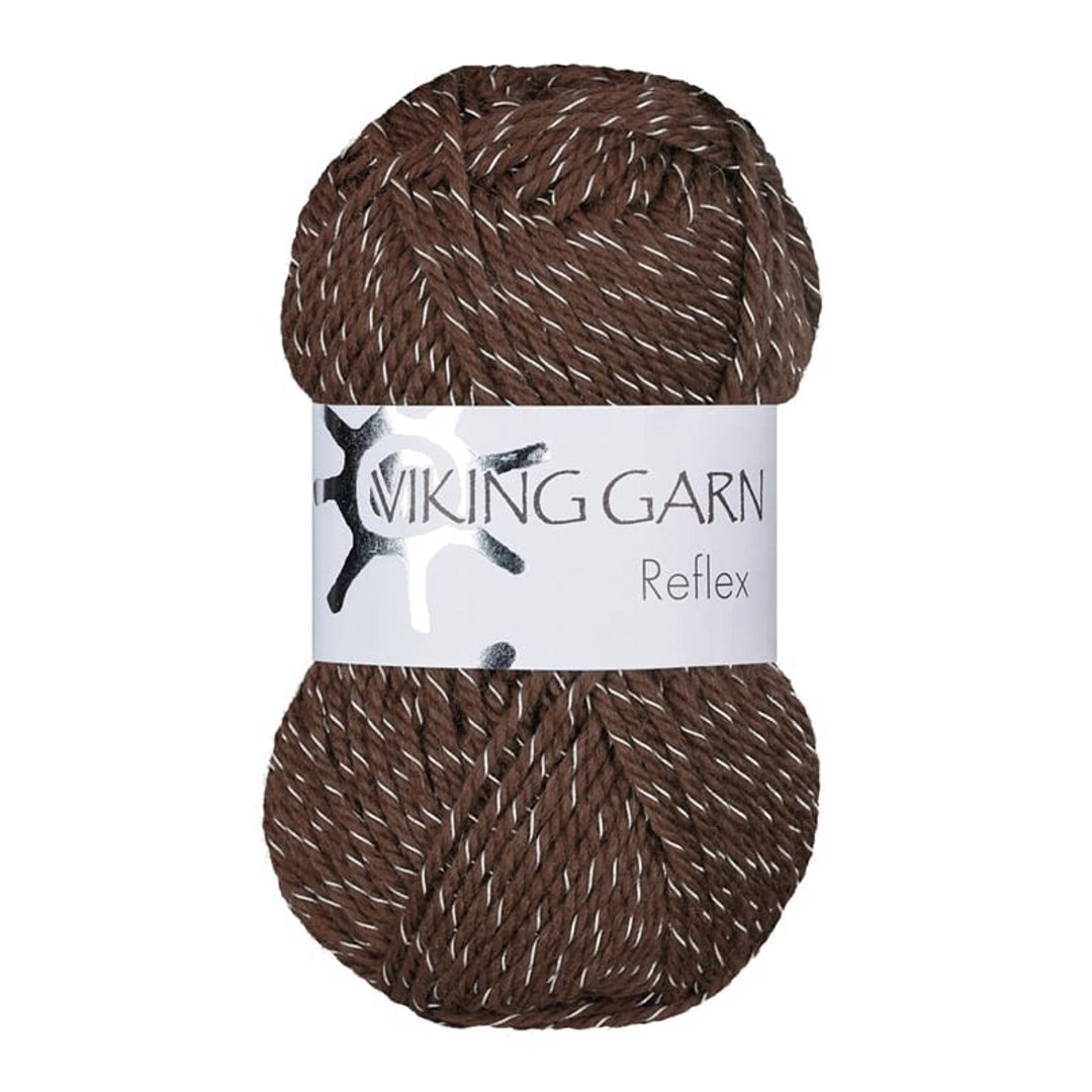 Garn viking reflex brun 408