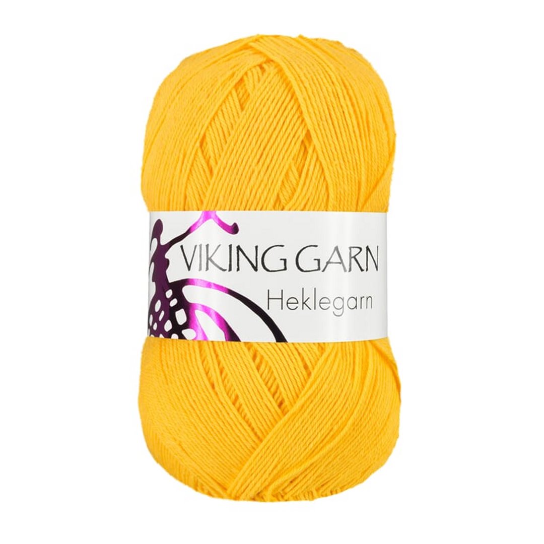 Garn viking heklegarn 12/4 845 gul