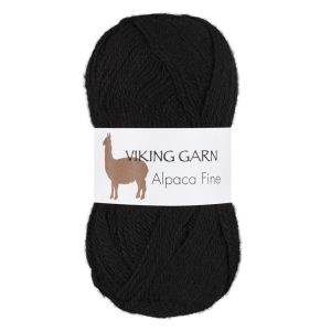 Garn viking alpaca fine 605 svart