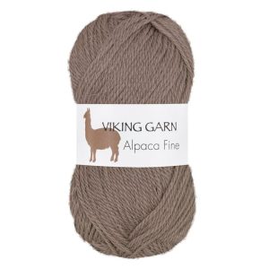Garn viking alpaca fine gråbrun 611