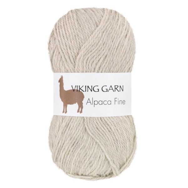 Garn viking alpaca fine 612 perle grå